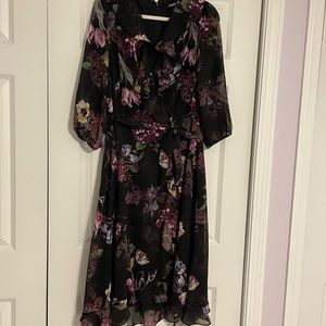 black floral dress